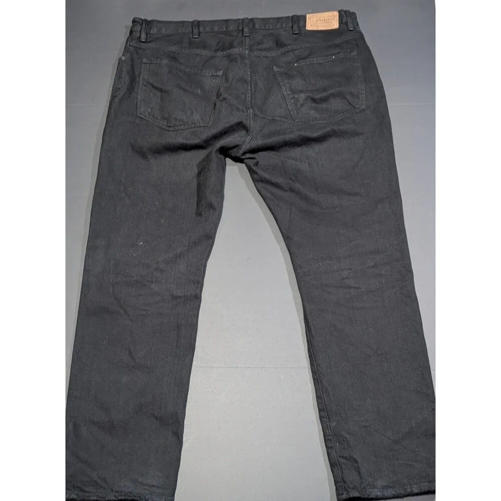 Polo Ralph Lauren Men's Black Denim Jeans Size 42 x 32 Straight Casual Pants